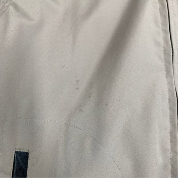 Thermal Slicks Waterproof Rain Jacket w/Polka Dot Lining - Beige/B&W Size Medium - Picture 6 of 7